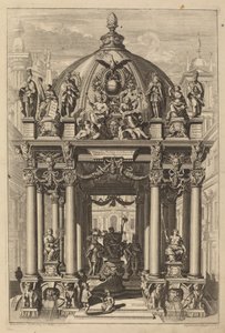 Arco triunfal para Lotharius II de Christian Engelbrecht and Johann Andreas Pfeffel, after Peter Schubert von Ehrenberg