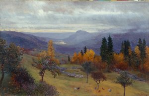 Otoño en mi jardín (óleo sobre lienzo) de Christian Eriksen Skredsvig