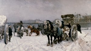 Conduciendo nieve en el Sena