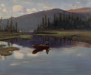 Fra Jupsjoen, o Jupsea, c.1905 (óleo sobre lienzo) de Christian Eriksen Skredsvig