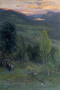 Solsticio de verano, Eggedal (óleo sobre lienzo)