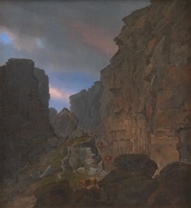 La entrada sur a Almannagiaa cerca de Thingvalla en Islandia de Christian Ezdorf