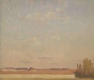 Vista de los tejados de un suburbio de Dresde de Christian Friedrich Gille