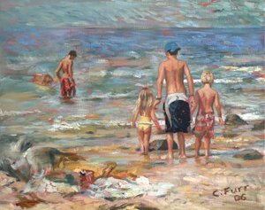 Escena de playa, 2006 (óleo sobre lino)