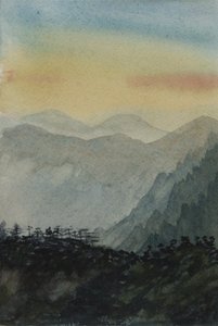 Acercándose, 2015 (acuarela sobre papel)