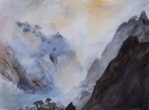 Montaña mágica, 2015 (acuarela sobre papel)