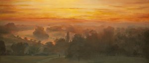 Orange Skies - Thames from Richmond Hill, Sunset, 2012 (óleo sobre lienzo)