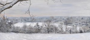 White Diamonds Richmond Hill Snow, 2015 (óleo sobre lienzo) de Christian Furr
