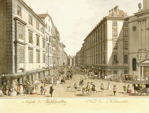 Vista de Kohlmarkt, 1786 de Christian Georg II Schutz or Schuz