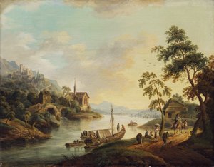 Paisaje del Rin de Christian Georg Schutz