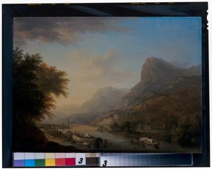 Paisaje fluvial montañoso