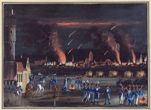 Primera Coalición - 13 de junio de 1796: bombardeo de Fráncfort del Meno por los franceses de Christian Georg the Elder Schuetz