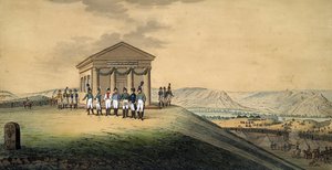 La visita de Napoleón y Alejandro I al campo de batalla de Jena (Bataille d