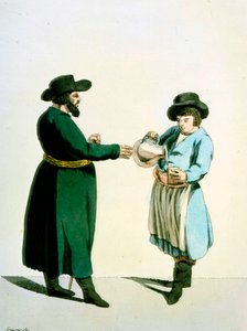 Vendedor de kvass, 1799 de Christian Gottfried Heinrich Geissler