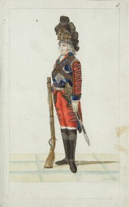 Oficial del Regimiento de Caballería de la Guardia de Vida, 1793 de Christian Gottfried Heinrich Geissler