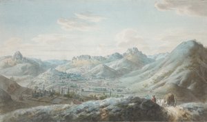 Vista de la cordillera de Taraktash en las montañas de Crimea, 1810s de Christian Gottfried Heinrich Geissler