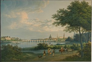 Vista de Dresde, 1810 de Christian Gottlieb Hammer