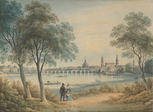 Vista de Dresde desde el oeste de Christian Gottlob Hammer