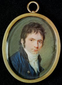 Retrato en Miniatura de Ludwig Van Beethoven (1770-1827) de Christian Hornemann