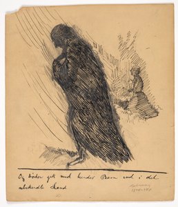 Boceto de ilustración para la Historia de una madre de Christian Kongstad Petersen