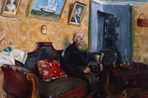 visita de condolencia de Christian Krohg