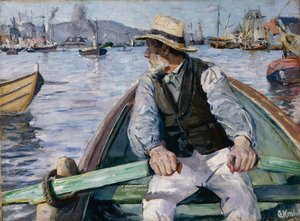 Mira hacia adelante, bahía de Bergen de Christian Krohg