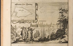 Ilustración de Nöteborg de Viajes al Gran Duque de Moscovia y al Rey de Persia por Adam Ol de Christian Lorenzen Rothgiesser