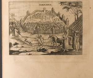 Ilustración de Torzhok del libro Viajes al Gran Duque de Moscovia y al Rey de Persia por Adam Ole
