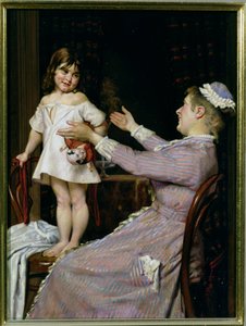 Niña con muñeca y su niñera, 1896