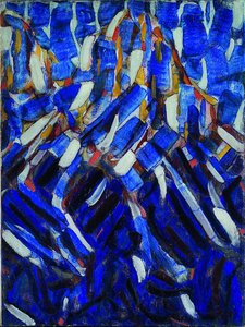 Abstracción la montaña azul, 1912 de Christian Rohlfs