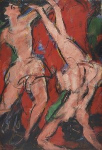 Acróbatas. 1916 de Christian Rohlfs