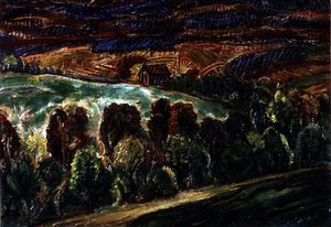 Cabaña en un Paisaje de Christian Rohlfs
