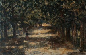 Avenida de castaños hacia Belvedere de Christian Rohlfs