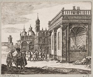 Ilustración para Adam Olearius, "Persianischer Rosenthal von einem Sinnreichen Poeten Schich Saadi [...]", Schleswig 1660 de Christian Rothgiesser