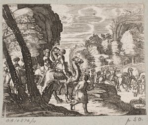 Ilustración para Adam Olearius, “Persianischer Rosenthal von einem Sinnreichen Poeten Schich Saadi [...]”, Schleswig 1660 de Christian Rothgiesser