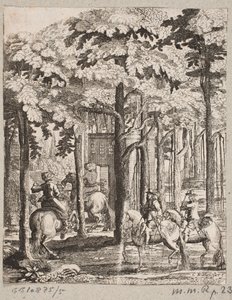 Jinetes en un bosque de Christian Rothgiesser
