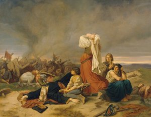 La batalla de Lipany el 30 de mayo de 1434, 1868 de Christian Ruben