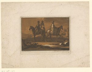 Tres jinetes en capas Jinetes (título de la serie) de Christian Rugendas