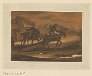 Jinete con dos caballos llenos Jinetes, caballos y batallas (título de la serie)
