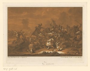 Batalla Jinetes, caballos y batallas (título de la serie) de Christian Rugendas