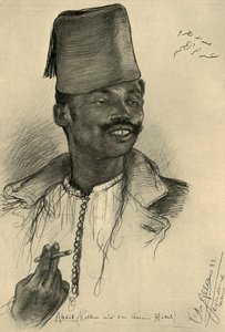 Abdul, camarero en el Hotel Aswan, Egipto, 1898 de Christian Wilhelm Allers