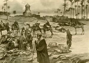 Caravana en Mît-Rahîne, 1898 de Christian Wilhelm Allers