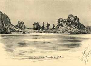 Primera Catarata cerca de la Isla de Philae en el Río Nilo, Egipto, 1898