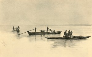 Barcos de pesca, Ceilán, 1898 de Christian Wilhelm Allers