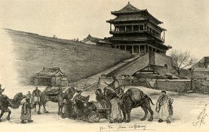 Puerta Hatamen, Pekín, China, 1898 de Christian Wilhelm Allers