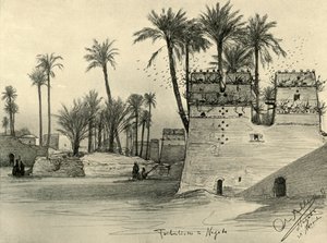Casas en Nagada, Egipto, 1898