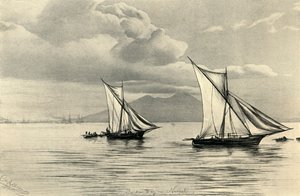 En la bahía de Nápoles, 1898 de Christian Wilhelm Allers
