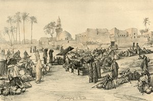 Mercado, Asyut, Egipto de Christian Wilhelm Allers