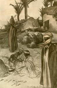 En las orillas del Nilo en El Cairo, 1898 de Christian Wilhelm Allers