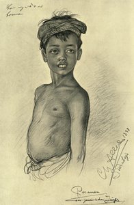 Pesamen - un niño javanés de Surubaya, Java, 1898 de Christian Wilhelm Allers
